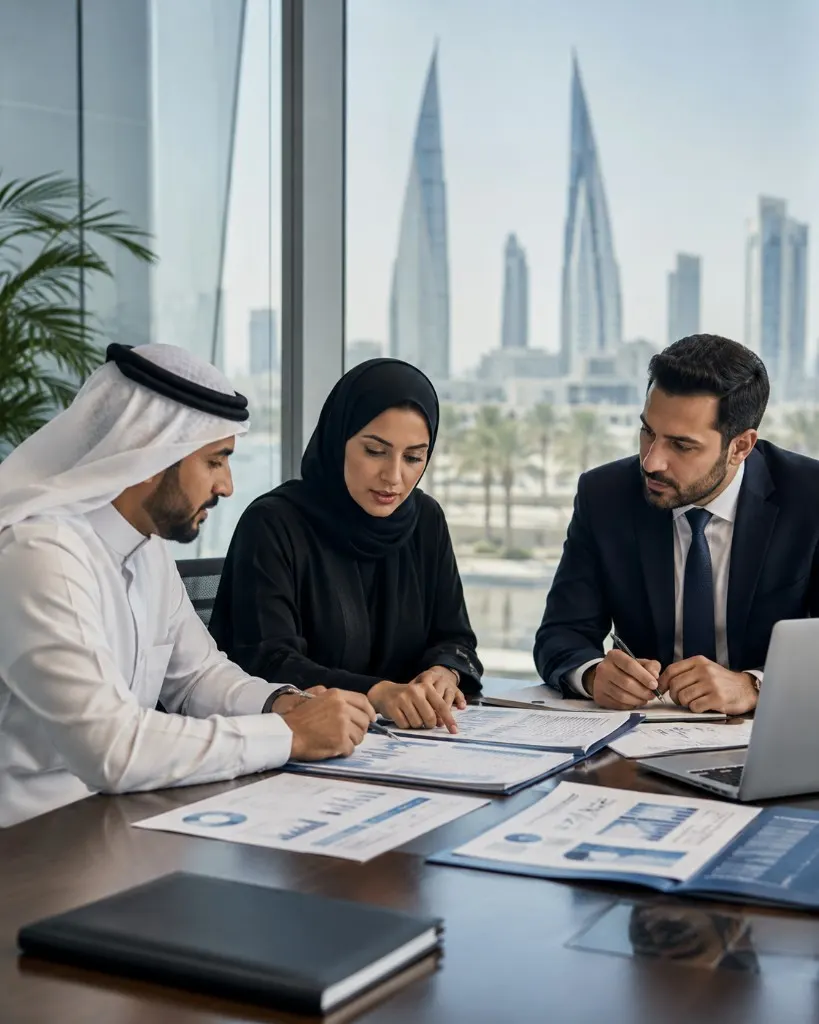 Market-entry requirement briefing in a Manama office