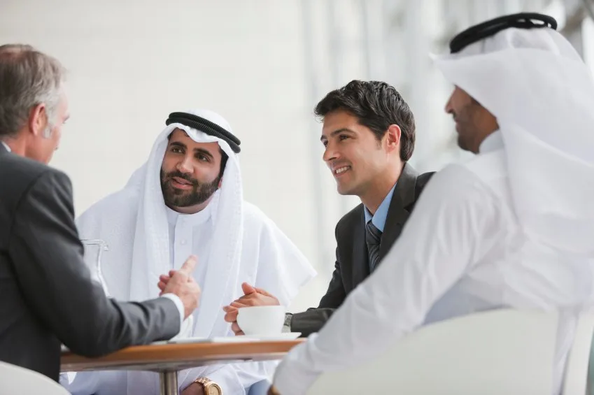 Business consultants in discussion in Bahrain
