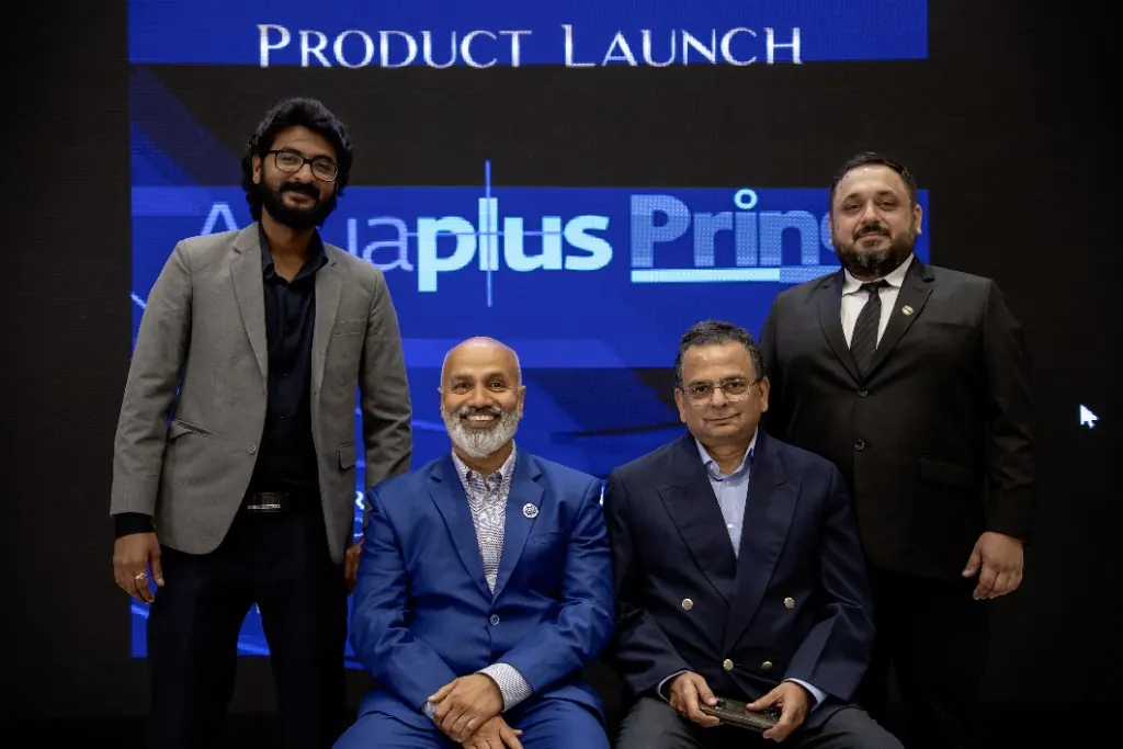 Zoom leadership and colleagues at a product launch in Bahrain
