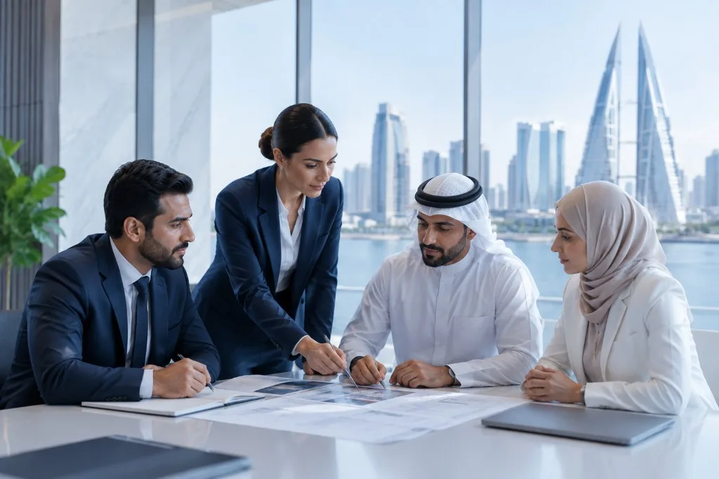 Zoom team working through plans in Bahrain, helping organisations get work done