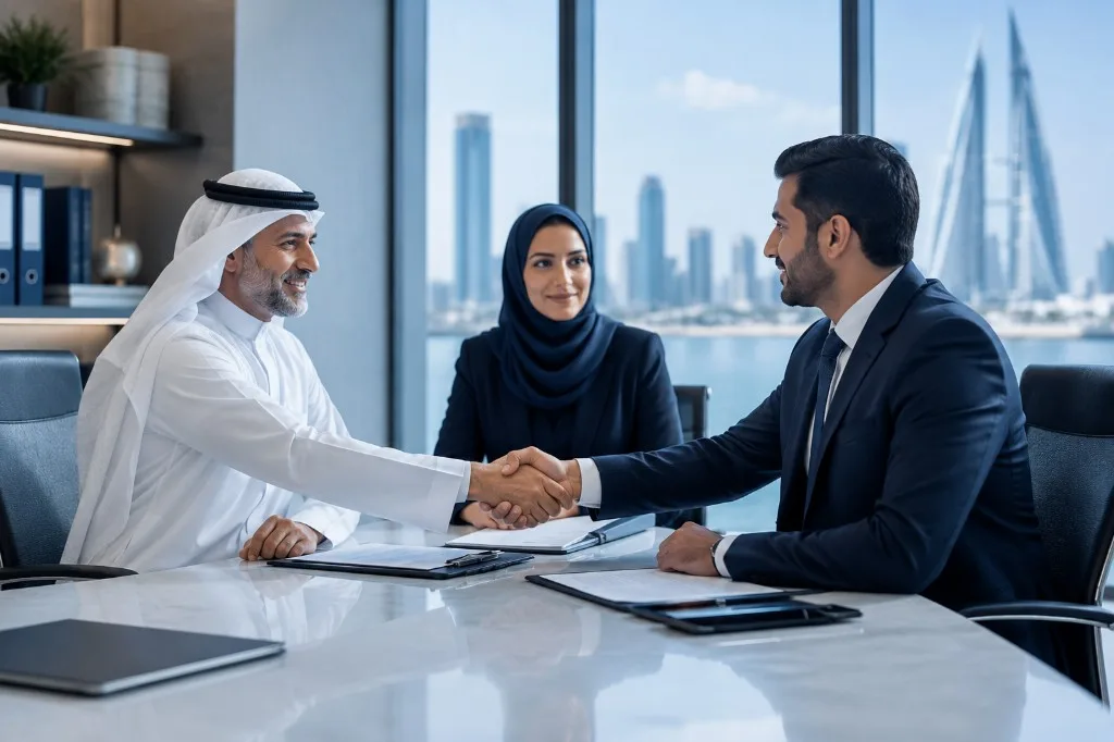 A formal agreement in Bahrain, reflecting integrity and responsibility in the work
