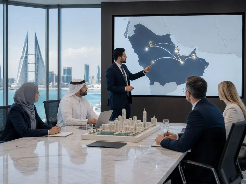 A GCC regional network briefing in a Manama boardroom