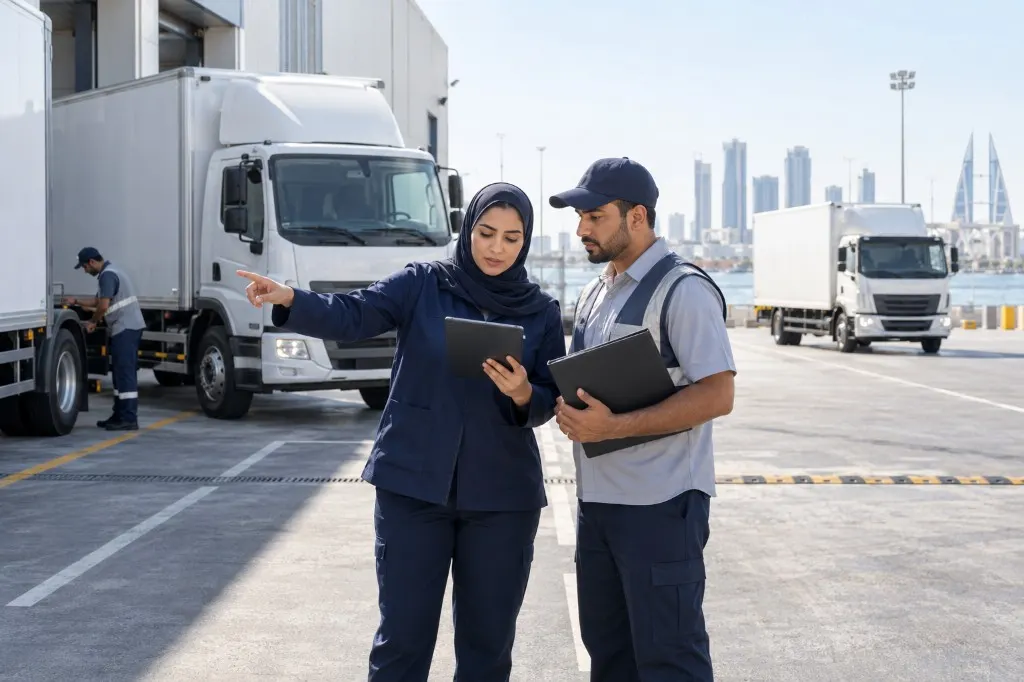 Delivery coordination in a Bahrain freight yard