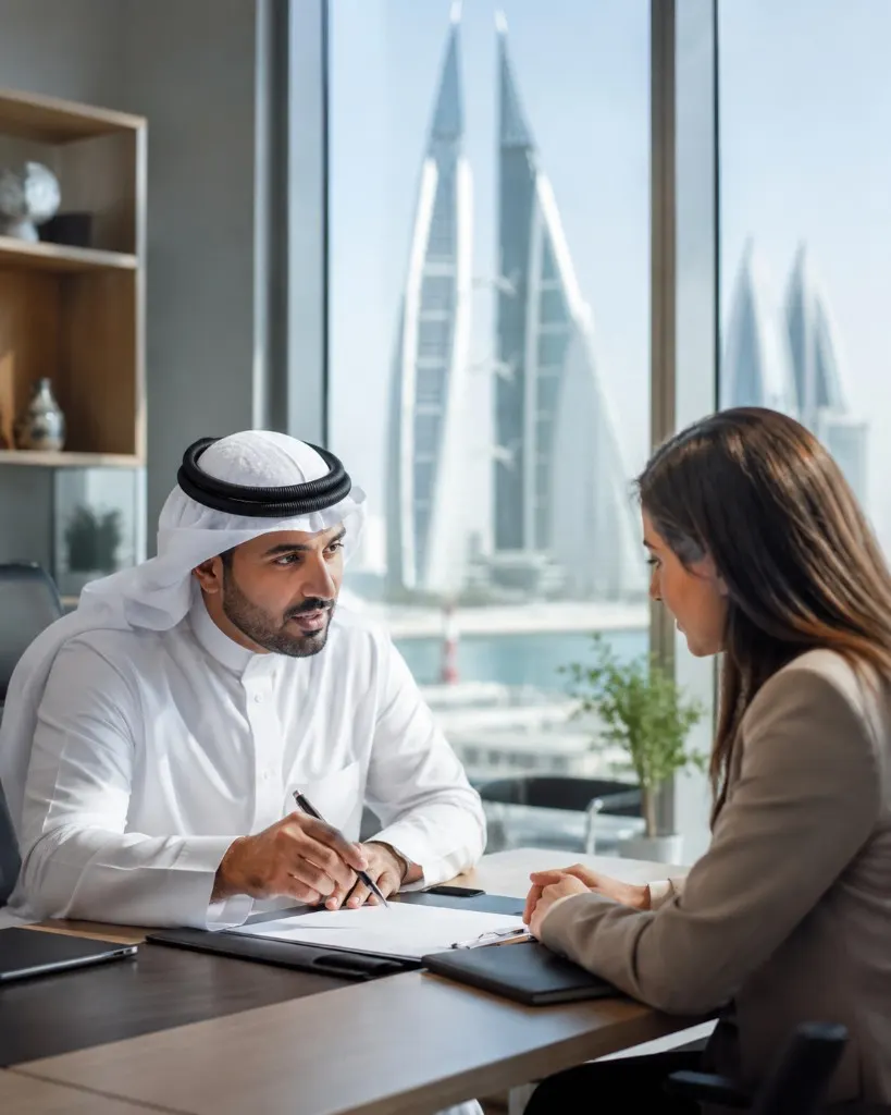 Submission file reviewed with a client in Manama