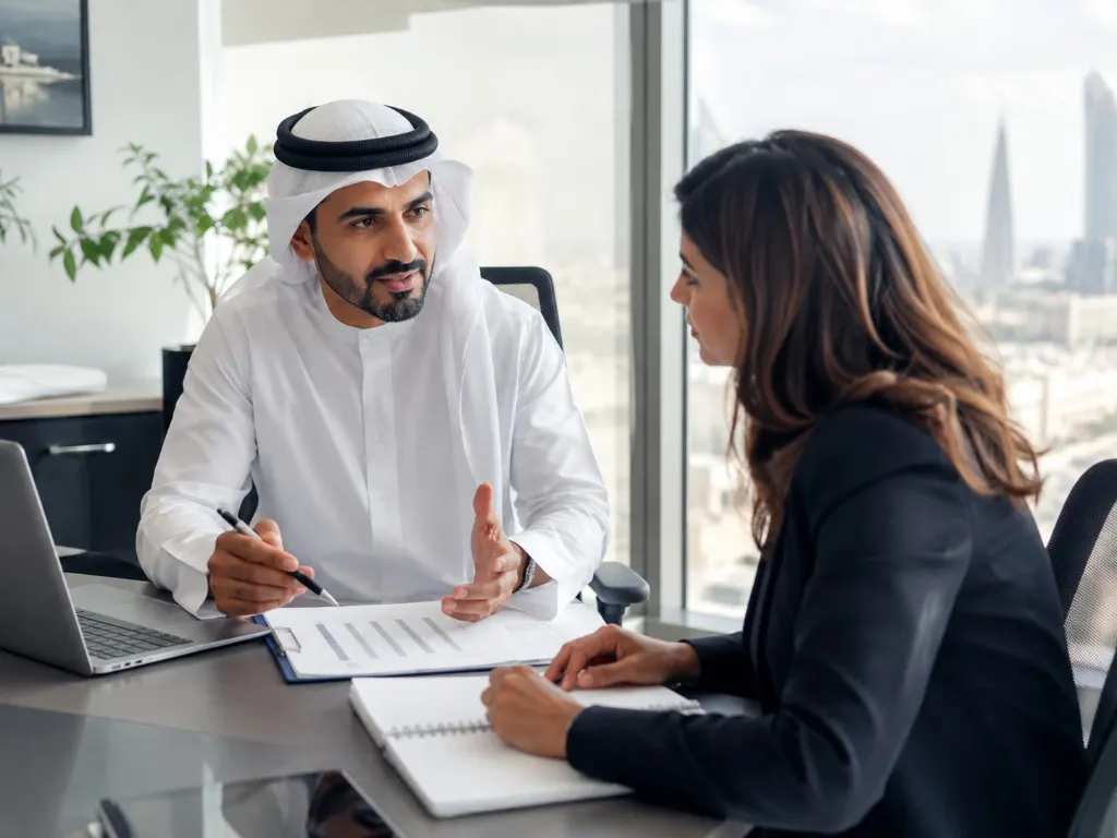 Staffing requirement briefing in a Manama office