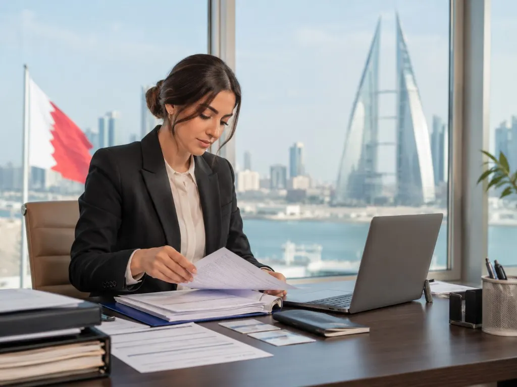 Administrative file follow-up in a Manama office